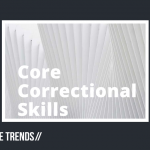 core correctional skills written in front of an abstract background